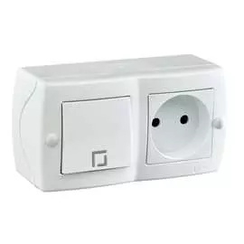 Одноклавишный выключатель-розетка MONO ELECTRIC