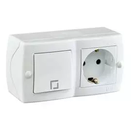 Одноклавишный выключатель-розетка MONO ELECTRIC