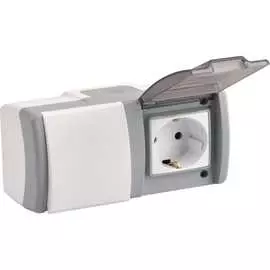 Одноклавишный выключатель-розетка MONO ELECTRIC