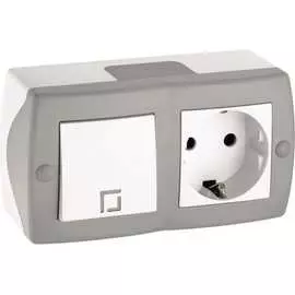 Одноклавишный выключатель-розетка MONO ELECTRIC