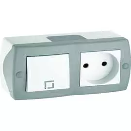 Одноклавишный выключатель-розетка MONO ELECTRIC