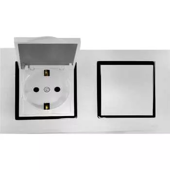 Одноклавишный выключатель + розетка Vesta Electric Комплект-2 FRM050207SER