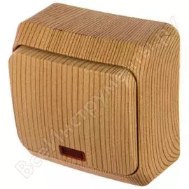 Одноклавишный выключатель Systeme Electric Этюд Дача BA10-005D