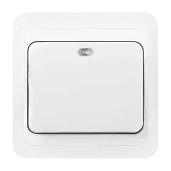 Одноклавишный выключатель Smartbuy Марс SBE-02w-10-SW1-1