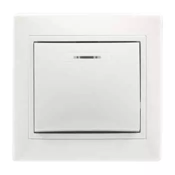 Одноклавишный выключатель Smartbuy Венера SBE-01w-10-SW1-1-c