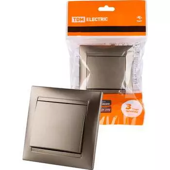 Одноклавишный выключатель TDM ELECTRIC Лама SQ1815-0701