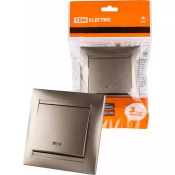 Одноклавишный выключатель TDM ELECTRIC Лама SQ1815-0704