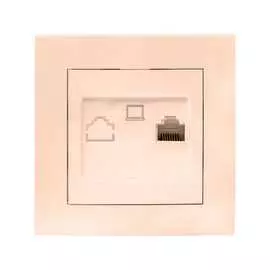 Одноместная компьютерная розетка EKF Валенсия PROxima EWK01-035-20