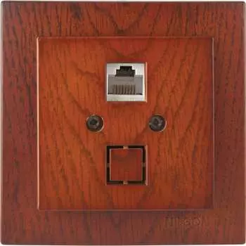 Одноместная компьютерная розетка Nilson TOURAN WOOD 24261044