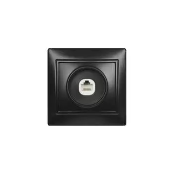 Одноместная компьютерная розетка Smartbuy Венера SBE-01b-S1-RJ