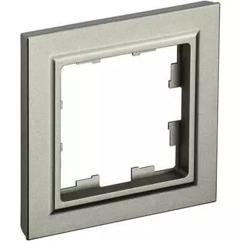 Одноместная рамка IEK Brite ру-1-брш BR-M12-K37