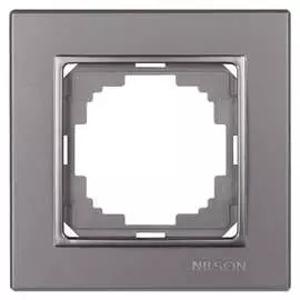 Одноместная рамка Nilson Alegra metallic 25160091