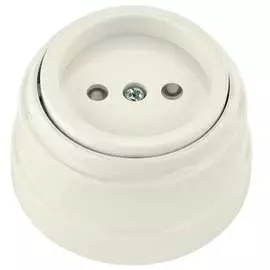 Одноместная розетка BYLECTRICA РЕТРО РА16-0205 бежевый