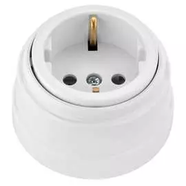 Одноместная розетка BYLECTRICA РЕТРО РА16-0202