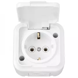 Одноместная розетка BYLECTRICA ПРАЛЕСКА АКВА РА16-297