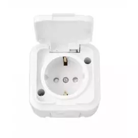 Одноместная розетка BYLECTRICA ПРАЛЕСКА АКВА РА16-097