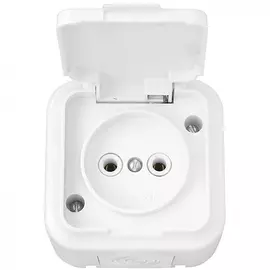 Одноместная розетка BYLECTRICA ПРАЛЕСКА АКВА РА16-296