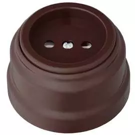 Одноместная розетка BYLECTRICA РЕТРО РА16-0201 шоколад