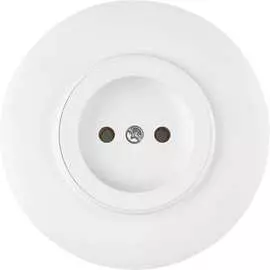 Одноместная розетка BYLECTRICA ПРОВАНС белый РС16-0401