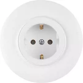 Одноместная розетка BYLECTRICA ПРОВАНС белый РС16-0402