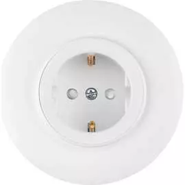 Одноместная розетка BYLECTRICA ПРОВАНС белый РС16-0406