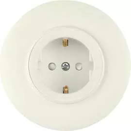 Одноместная розетка BYLECTRICA ПРОВАНС бежевый РС16-0406