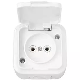 Одноместная розетка BYLECTRICA ПРАЛЕСКА АКВА РА16-296 бежевый