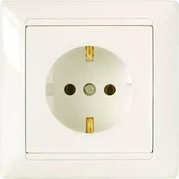 Одноместная розетка BYLECTRICA СТИЛЬ РС16-306 бежевый