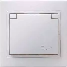 Одноместная розетка IEK РСбш10-3-КБ КВАРТА ERK12-K01-16-DM