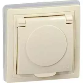 Одноместная розетка IEK KVARTA РСбш10-3-ККм-44 KV-R16-16-44-K33