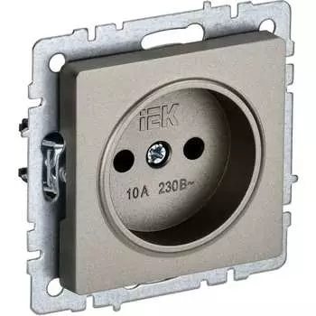 Одноместная розетка IEK Brite рс10-1-0-брш BR-R10-10-K37