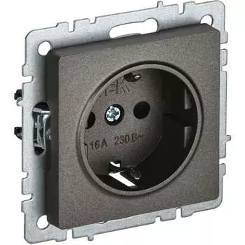 Одноместная розетка IEK Brite рс14-1-0-бртб BR-R14-16-K45