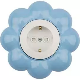 Одноместная розетка KRANZ Цветок KR-78-0628