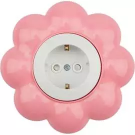 Одноместная розетка KRANZ Цветок KR-78-0625
