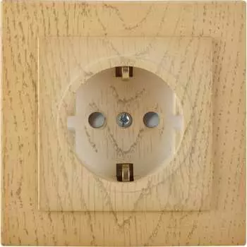 Одноместная розетка Nilson TOURAN WOOD 24281019