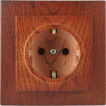 Одноместная розетка Nilson TOURAN WOOD 24261017