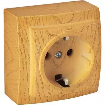 Одноместная розетка Nilson Themis, дуб 26251017