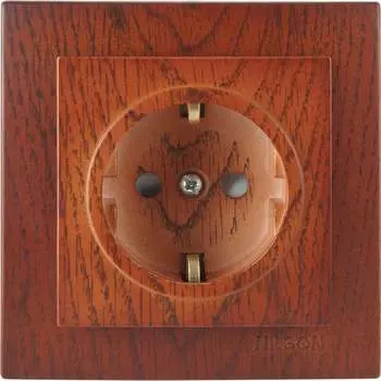 Одноместная розетка Nilson TOURAN WOOD 24261019