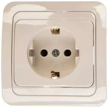 Одноместная розетка Smartbuy Марс SBE-02w-16-S1-Z-c