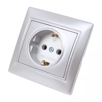 Одноместная розетка Smartbuy Венера SBE-01s-16-S1-Z-c