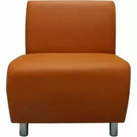 Одноместная секция дивана Мягкий Офис оранжевая КЛ501ОР