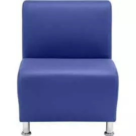 Одноместная секция дивана Мягкий Офис синяя КЛ501СН