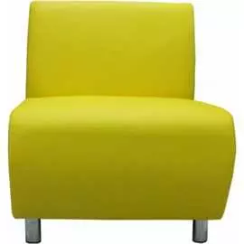 Одноместная секция дивана Мягкий Офис желтая КЛ501ЖЛТ