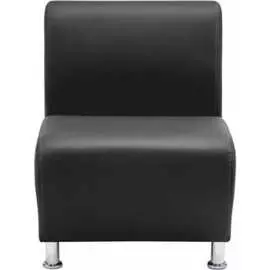 Одноместная секция дивана Мягкий Офис черная КЛ501ЧН