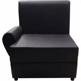 Одноместная секция дивана Мягкий Офис правая шоколадная ППКРД501ШК