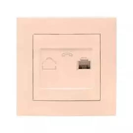 Одноместная телефонная розетка EKF Валенсия PROxima EWT01-034-20