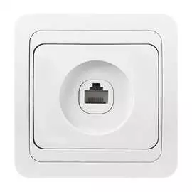 Одноместная телефонная розетка Smartbuy Марс SBE-02w-S1-PH