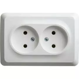 Двухместная угловая розетка Systeme Electric Этюд PA16-105B