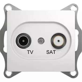 Одноместный проходной розетка Systeme Electric GLOSSA GSL000198