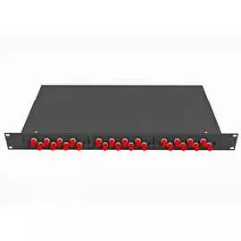 Одномодовый оптический укомплектованный стоечный кросс TopLan КРС-Top-1U-24ST/U-OS2-BK